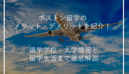 ボストン留学のメリット・デメリットを紹介！語学学校・大学情報と留学生活まで徹底解説